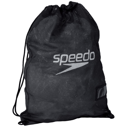 Speedo Equipment Mesh Wet Kit Bag for sporting goods, featuring breathable mesh design and multiple compartments for swimming gear.