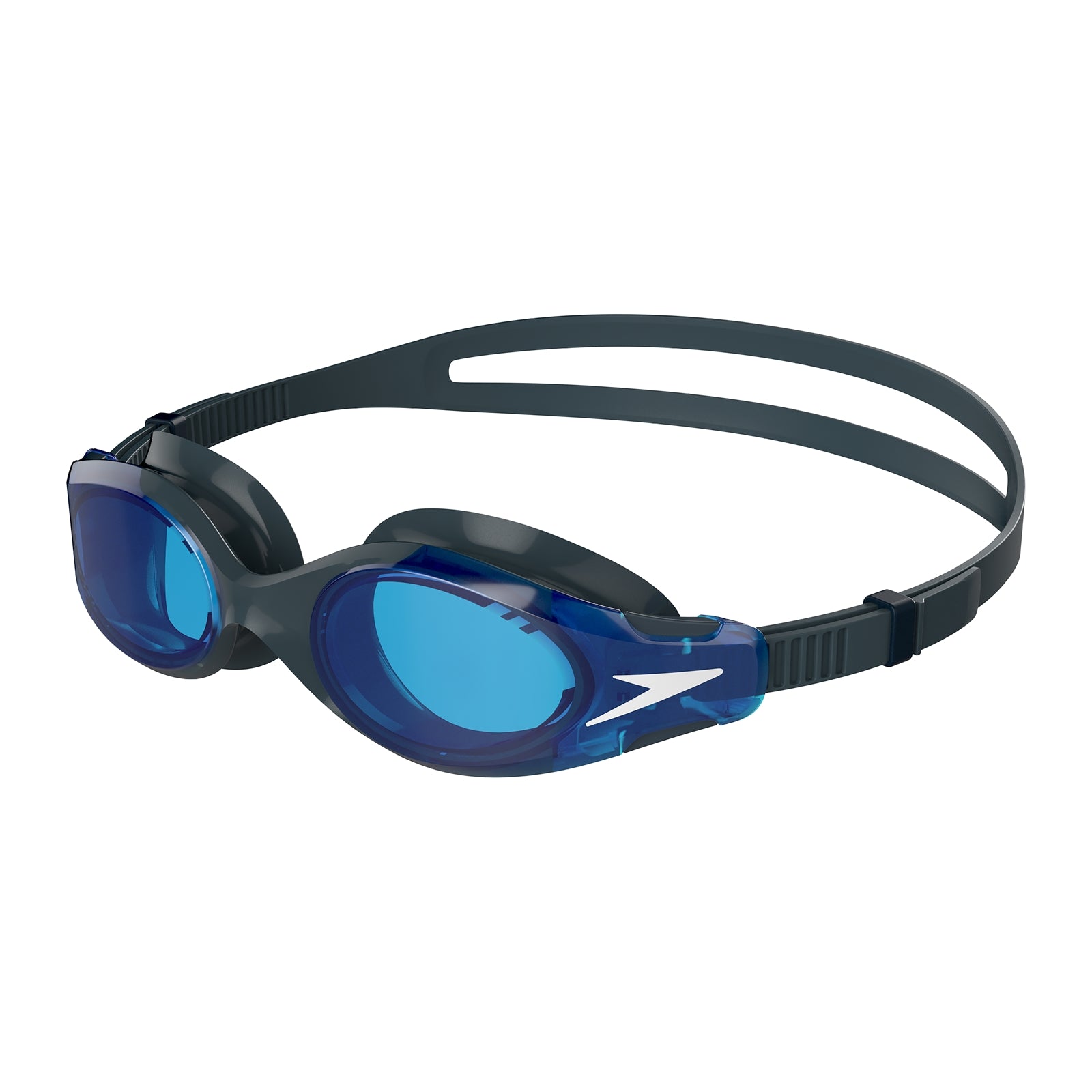 Speedo Hydrosity 2.0 men's swimming goggles with clear lenses and adjustable strap, designed for comfortable water fit