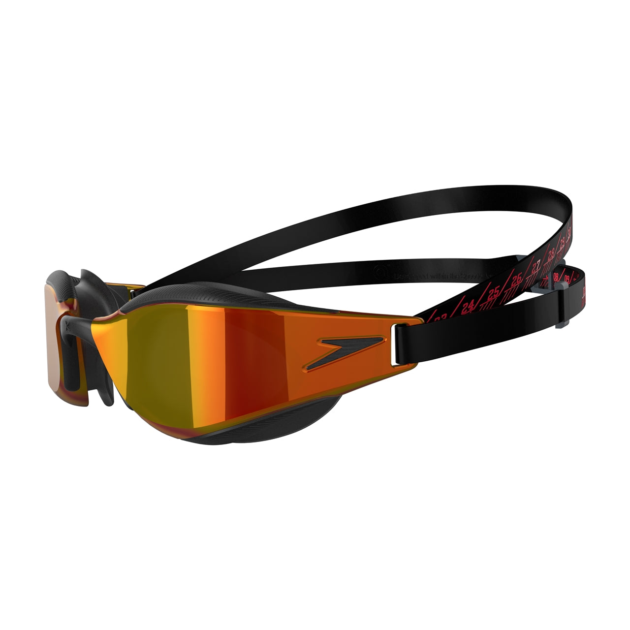 Speedo FASTSKIN Hyper Elite Mirror goggles for adults with sleek design and reflective lenses for competitive swimming.
