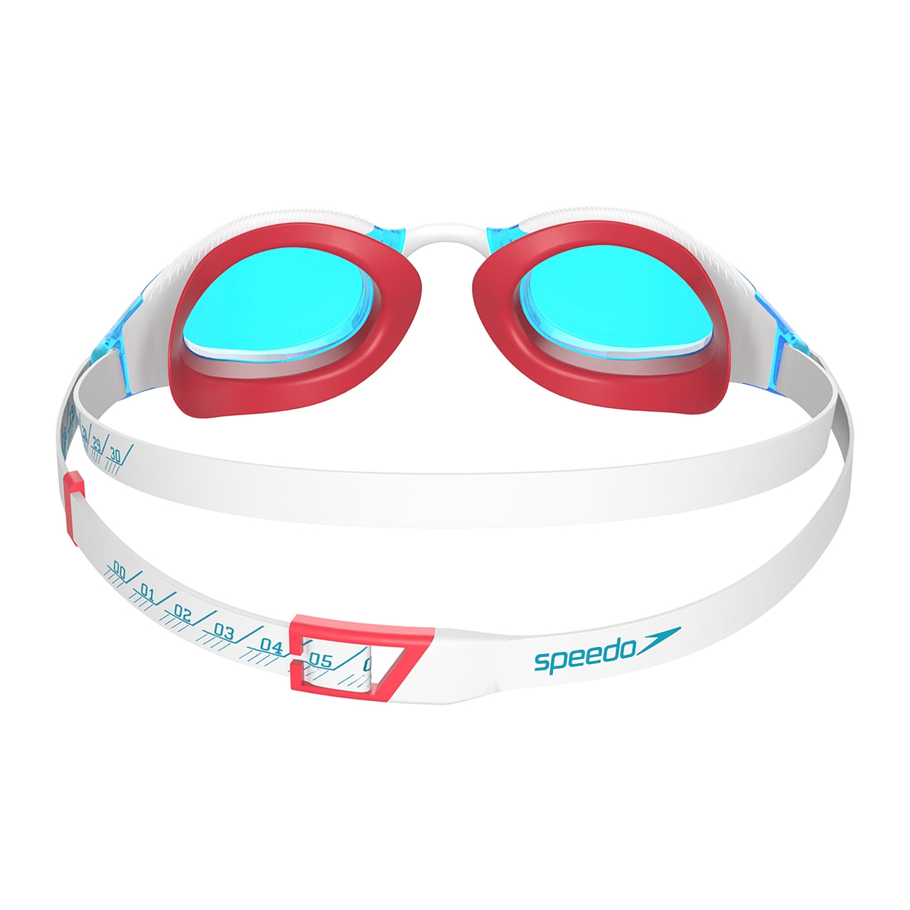 Speedo Fastskin Hyper Elite adult swimming goggles with clear lenses and adjustable strap for competitive swimming.
