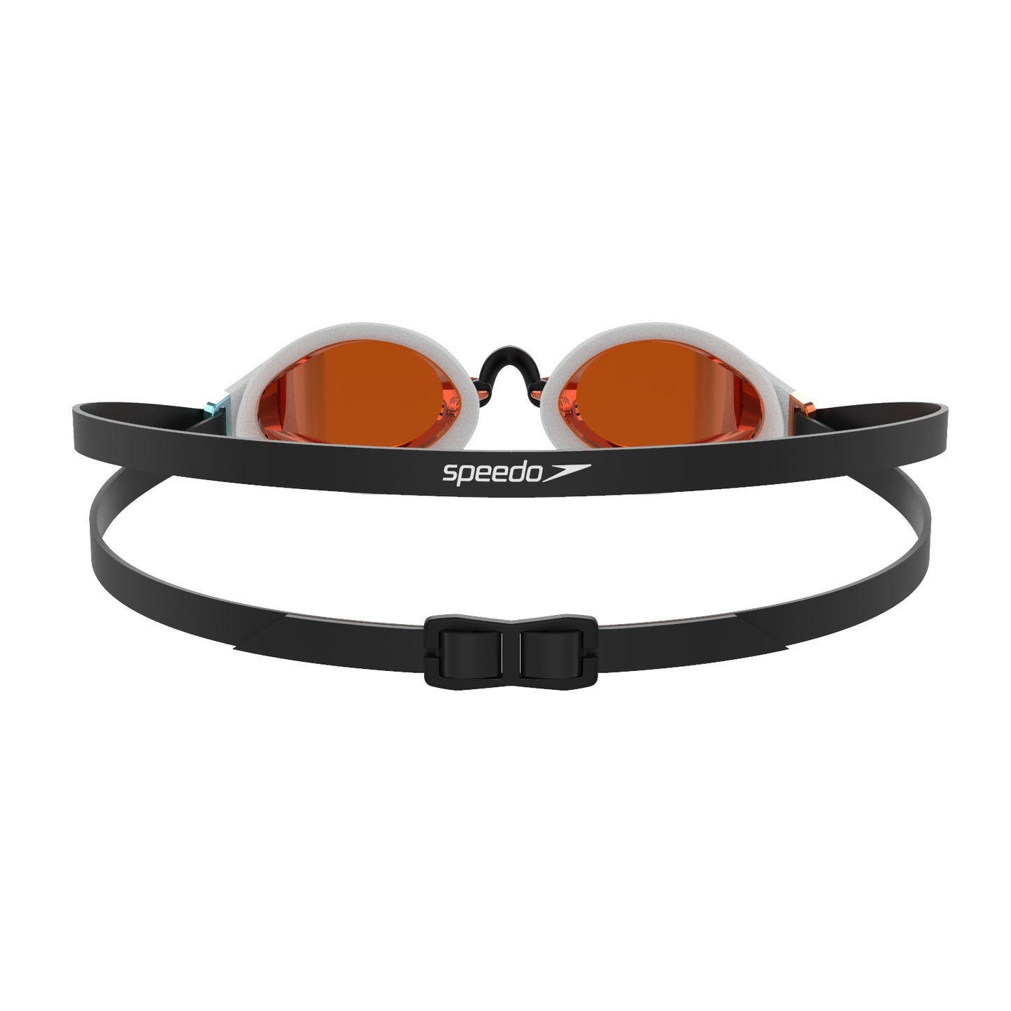 Speedo Fastskin Speedsocket 2 Mirror swimming goggles with mirrored lenses and adjustable strap for adult competitive swimming.