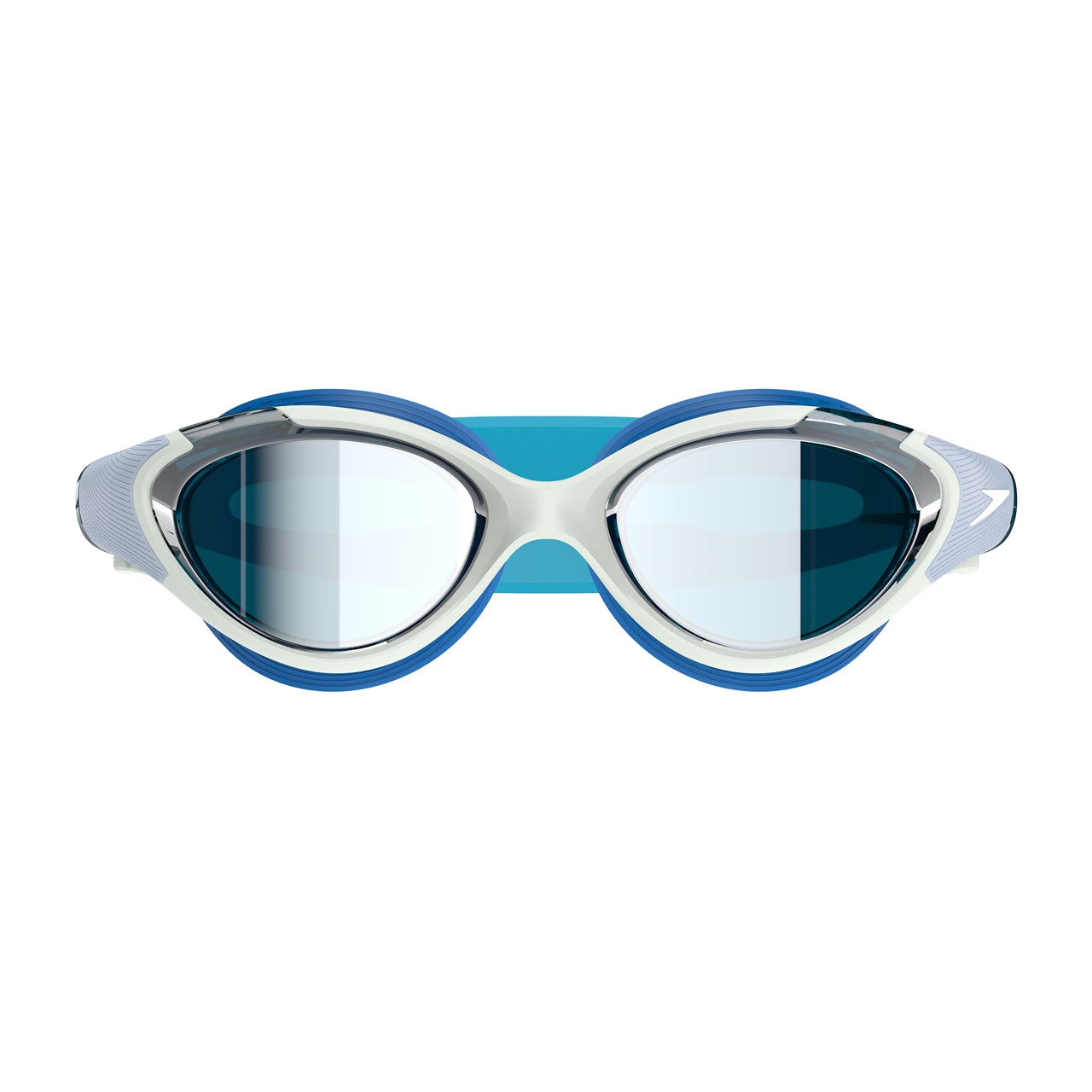 Speedo Biofuse 2.0 swimming goggles with clear lenses and adjustable strap, designed for comfortable swimming.