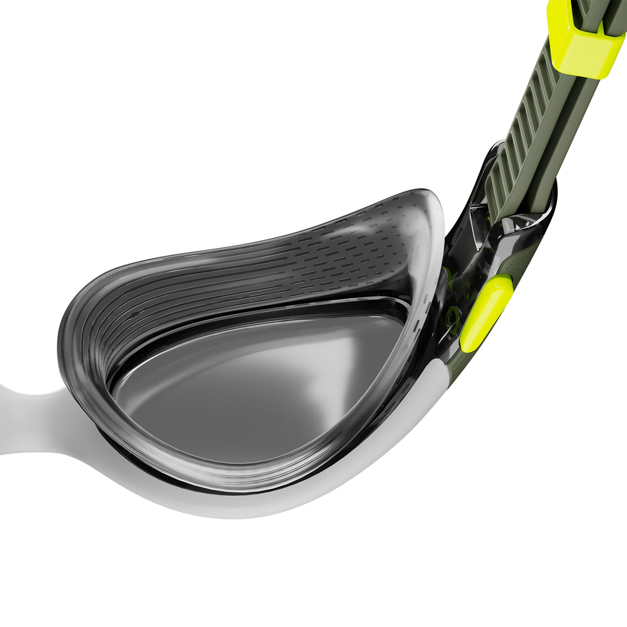 Speedo Women's Biofuse 2.0 Polarised Green Swimming Goggles showing the sleek design and adjustable straps.