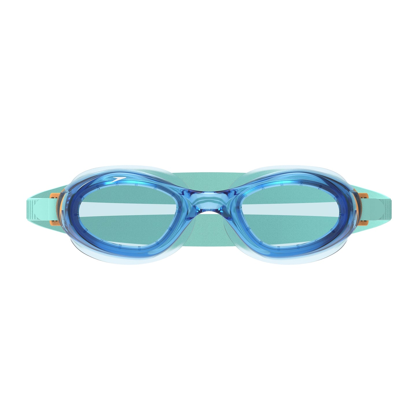 Clear Speedo Futura Hydrospex junior swimming goggles with adjustable strap and comfortable seal for kids.