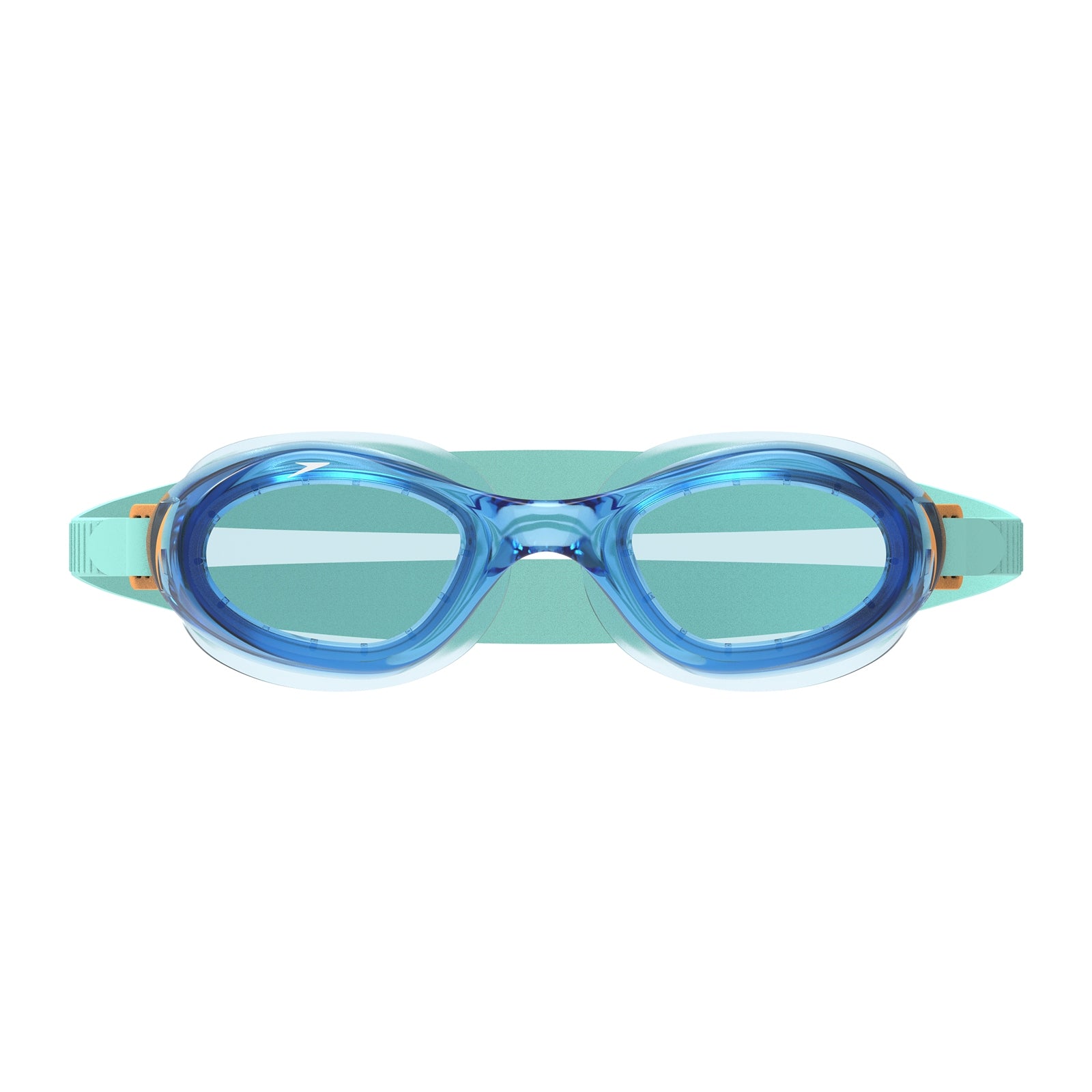 Clear Speedo Futura Hydrospex junior swimming goggles with adjustable strap and comfortable seal for kids.