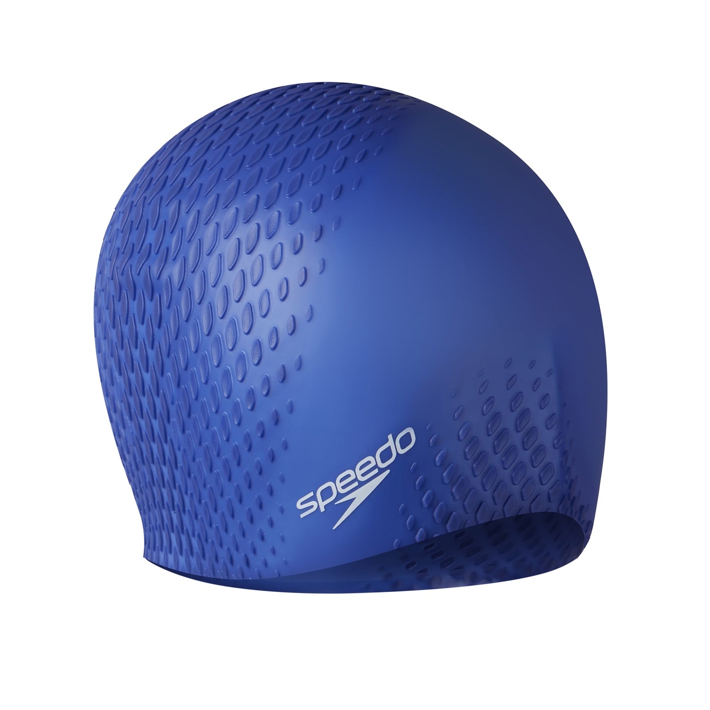 Black Speedo Bubble Active swimming cap with textured design, ideal for comfortable water sports and swim training.
