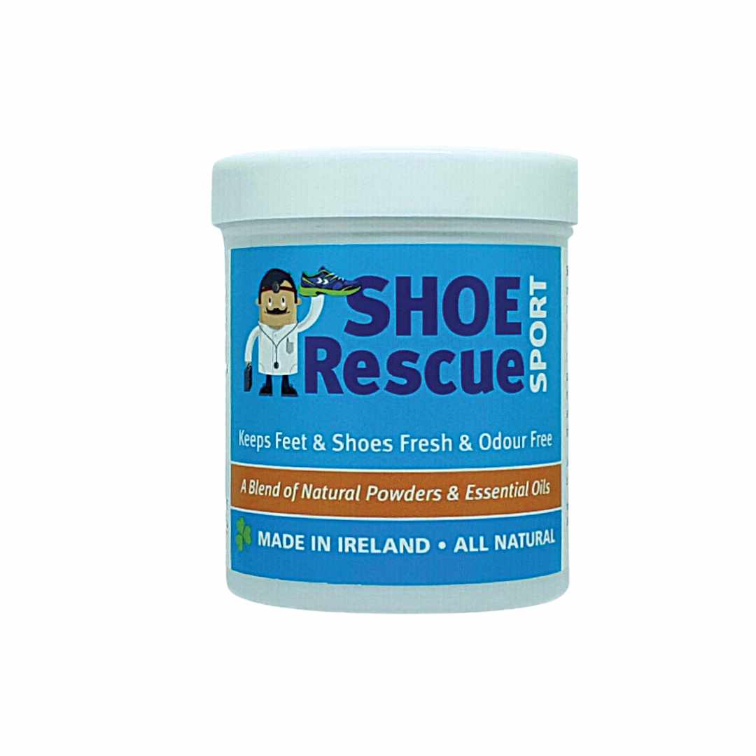 Shoe Rescue Sport Odour Remover bottle from Shoe Rescue, sporting goods for eliminating shoe and sneaker odors.