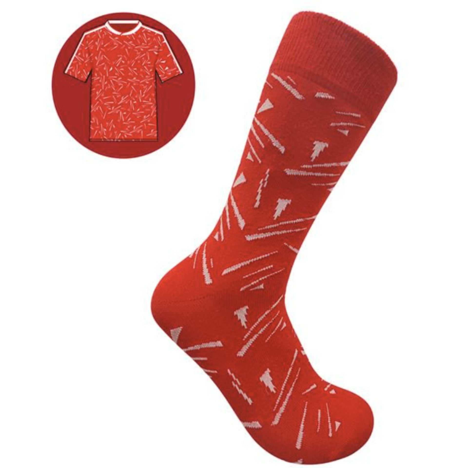 SicSock Retro Shirts Socks in vibrant colors, featuring vintage-inspired design, perfect for sporting or casual wear.