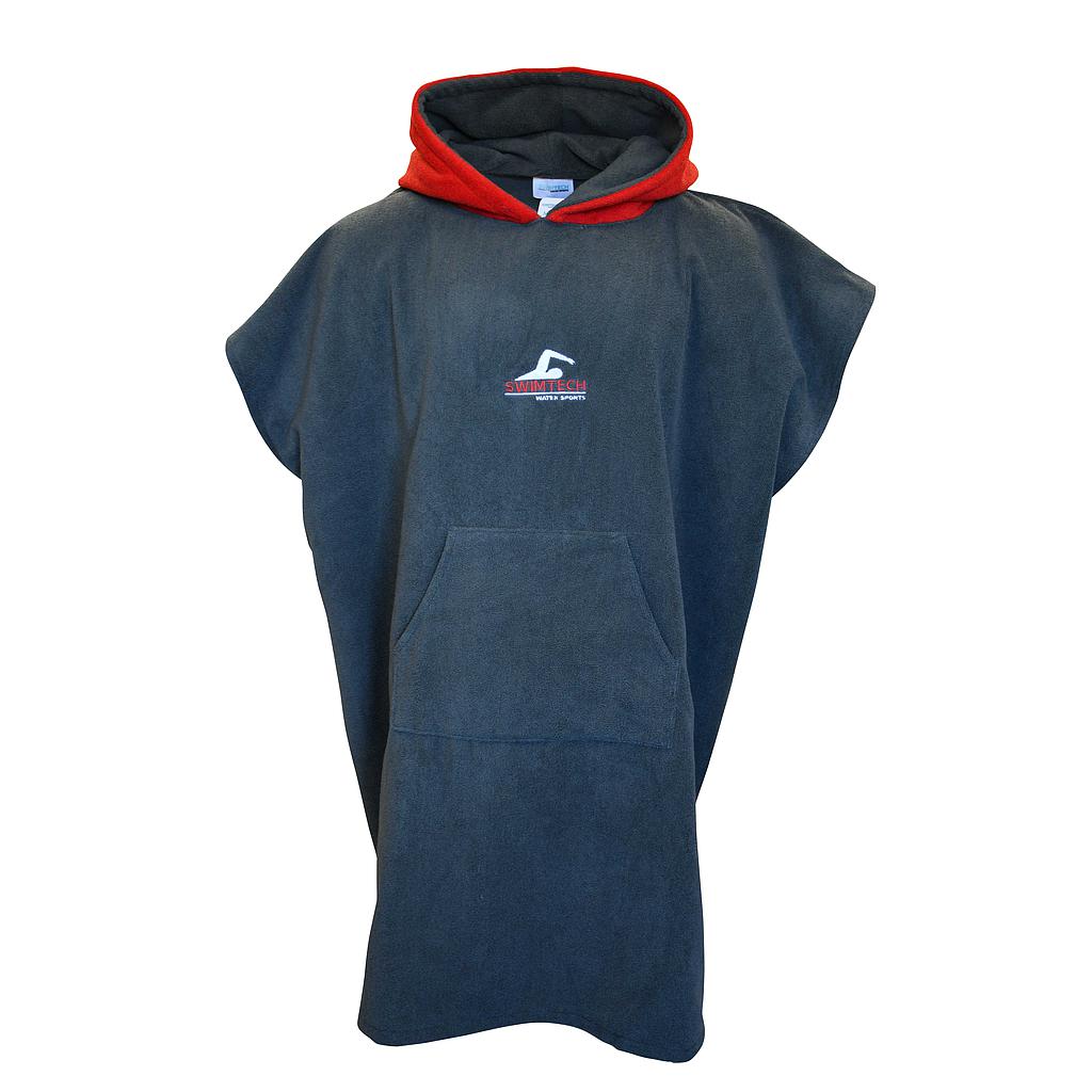 SwimTech Microfibre Poncho in blue, lightweight and absorbent, designed for changing or drying after swimming.