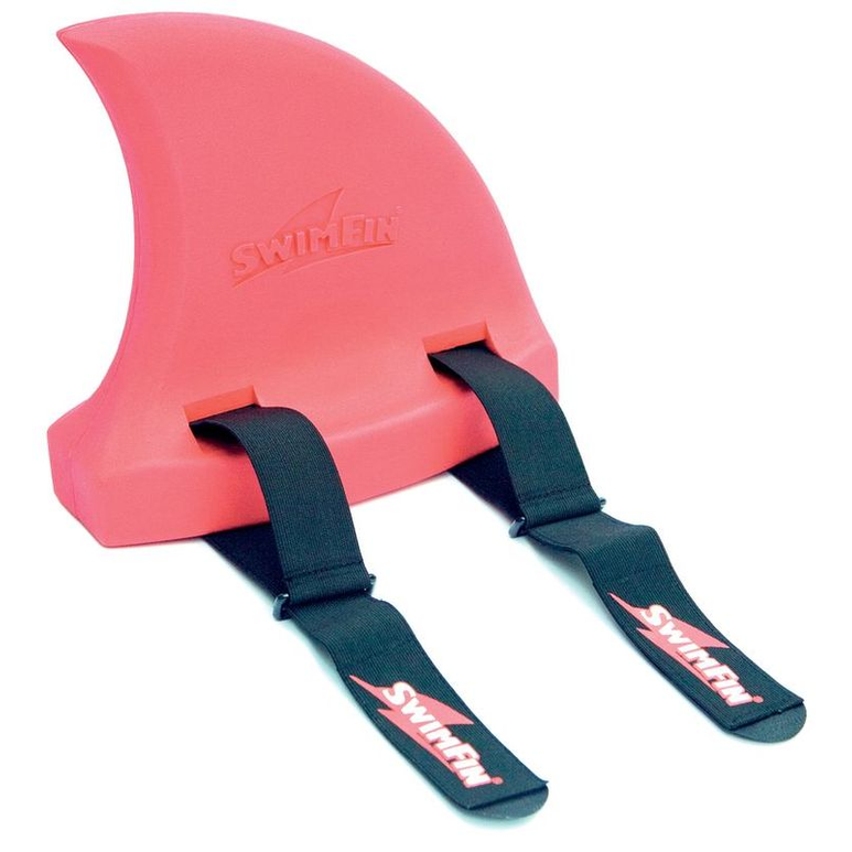 SwimFin Vertical Swimming Aid Float by SwimFin, bright orange float with adjustable straps for children's swimming training.
