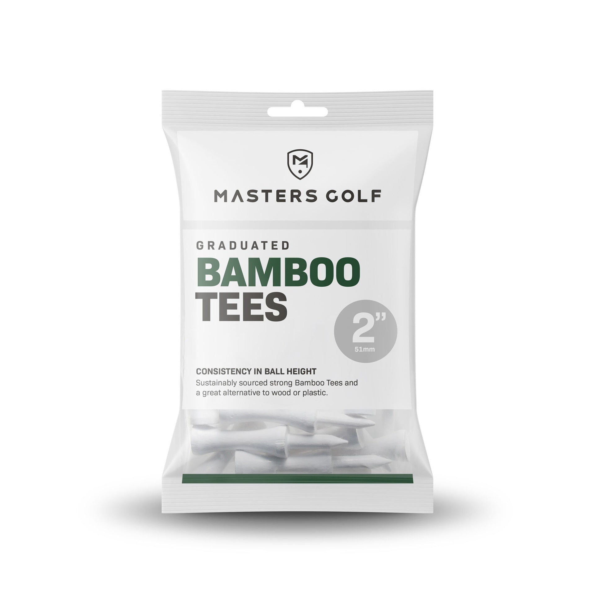 Masters Bamboo Graduated Tees Bag of 20