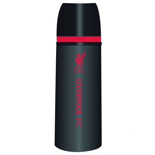 Foco Team Merchandise 350ml thermal flask for sports, stainless steel insulated bottle with team logo on a black background.