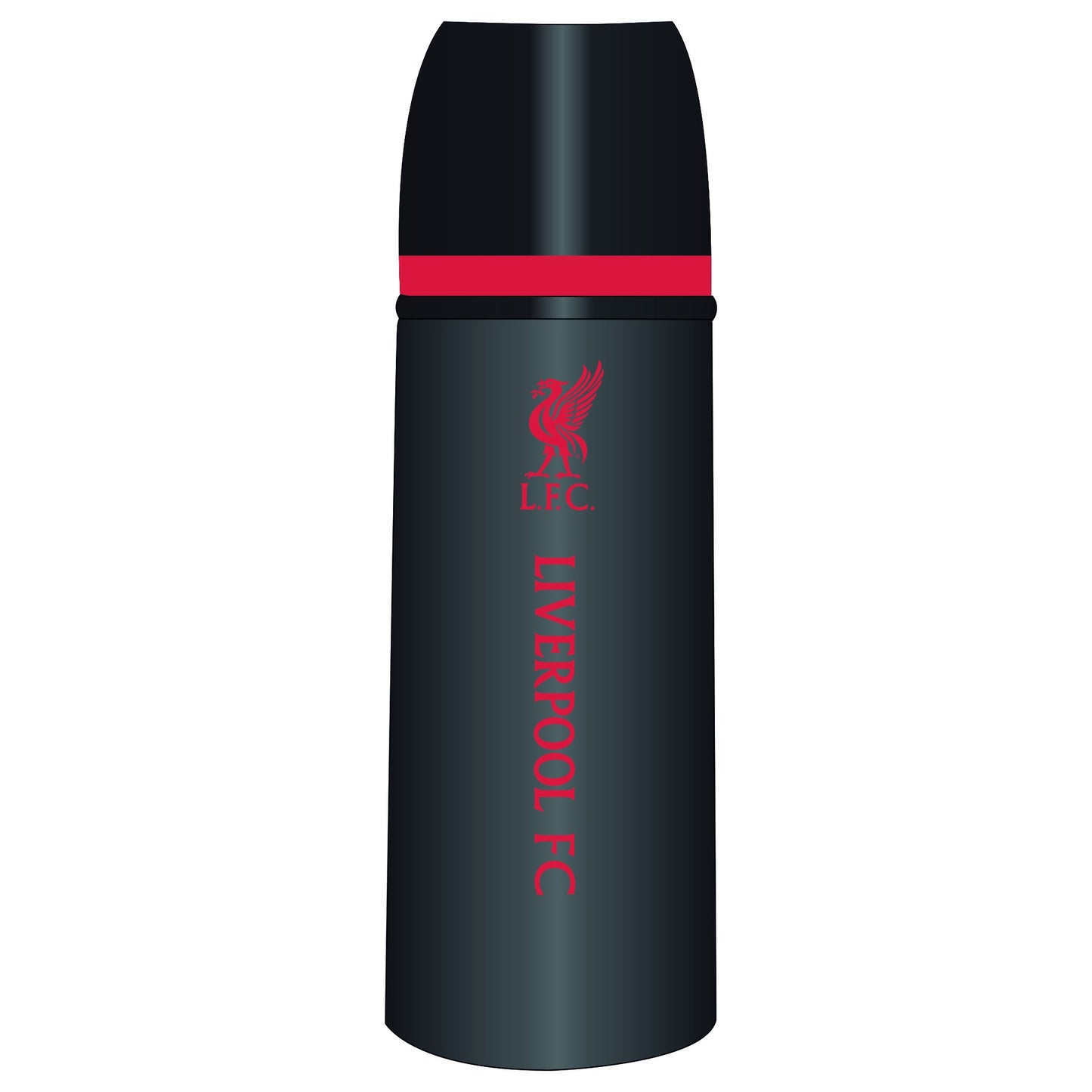 Foco Team Merchandise 350ml thermal flask with black lid and logo, ideal for sports and outdoor activities.