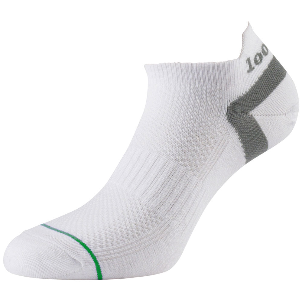 Lightweight 1000 Mile Ultimate Tactel ladies liner socks in white, designed for comfort and moisture-wicking during sports activities.
