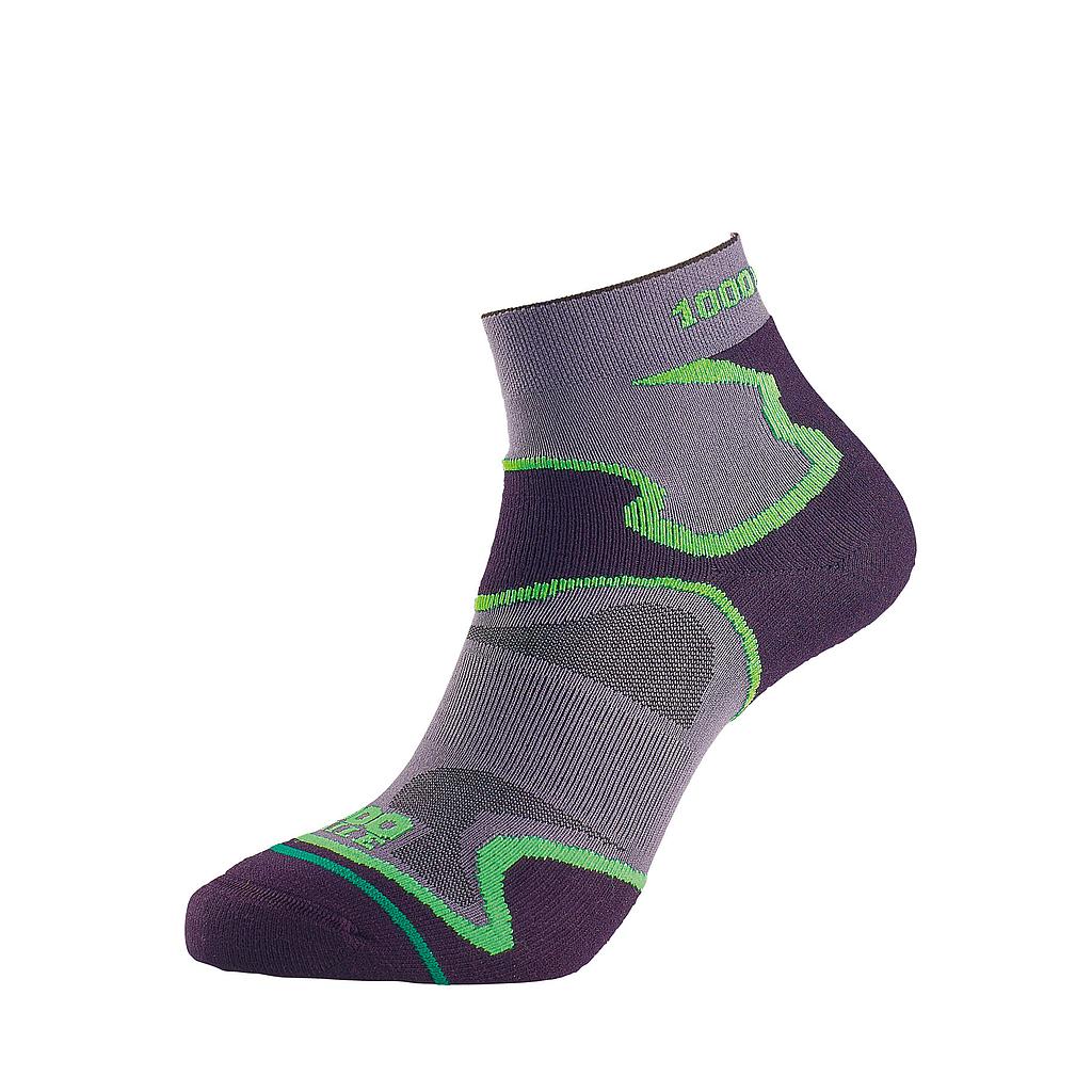 1000 Mile Fusion anklet socks for men, designed for blister prevention, shown in black with seamless construction and supportive fit.