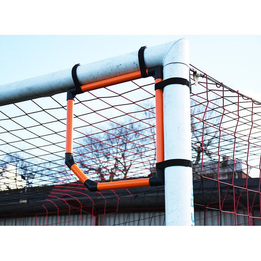 Precision Top Bins Corner Target Set of 2 for goal training, sporting goods with bright corner targets for soccer or football practice.