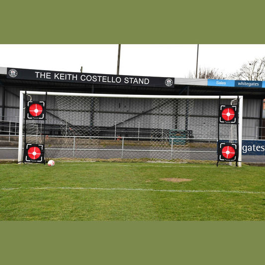 Precision Dual Top Bins Corner Targets set for sporting goods, featuring durable corner targets with dual top bins for training.
