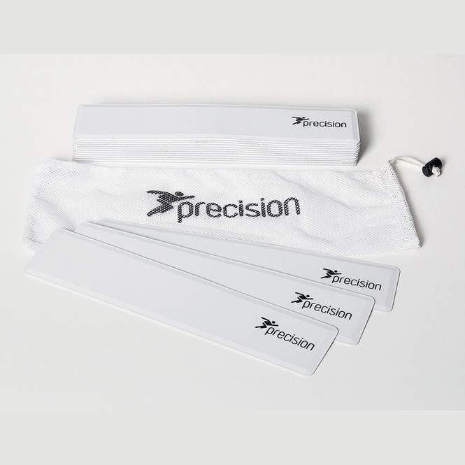 Set of 15 Precision rectangular rubber markers for sports training, durable and brightly colored for athletic drills and exercises.