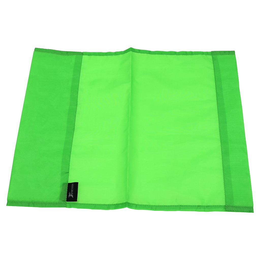 Precision corner flag for sports, featuring a bright triangular shape on a sturdy pole, ideal for marking field corners.