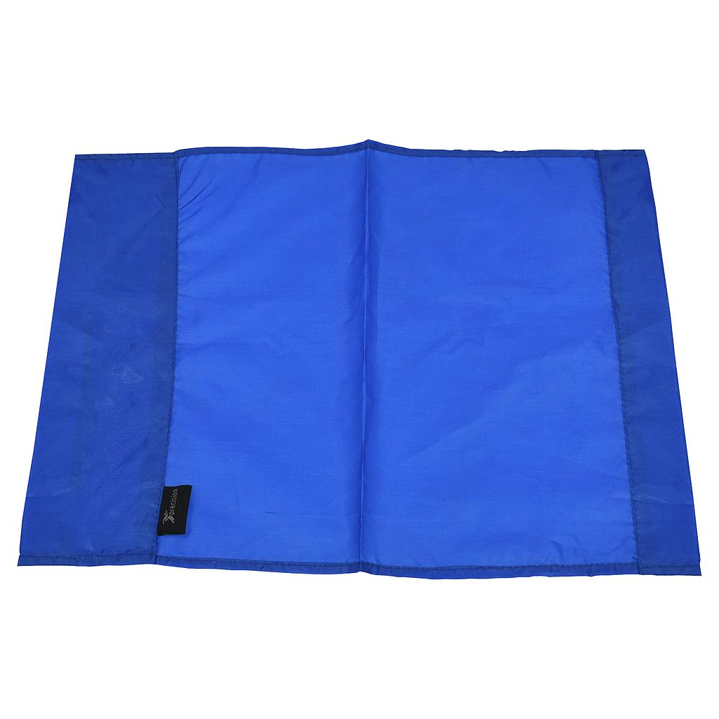 Precision corner flag for sports fields, featuring a red flag on a sturdy pole for soccer or football games.