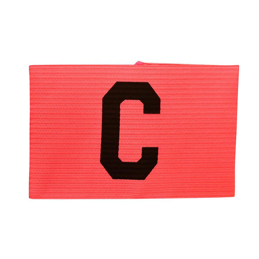 Precision Big C Captains Armband for sports, featuring bold black and white design with adjustable strap and bold letter C.