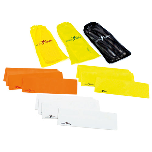 Set of 10 Precision rectangular training markers for sports drills, made of durable material, ideal for athletic training exercises.