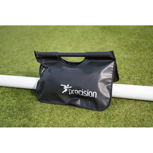 Precision Deluxe Sand Bag for sporting goods, showing a durable black sand bag with adjustable straps and sturdy handles.