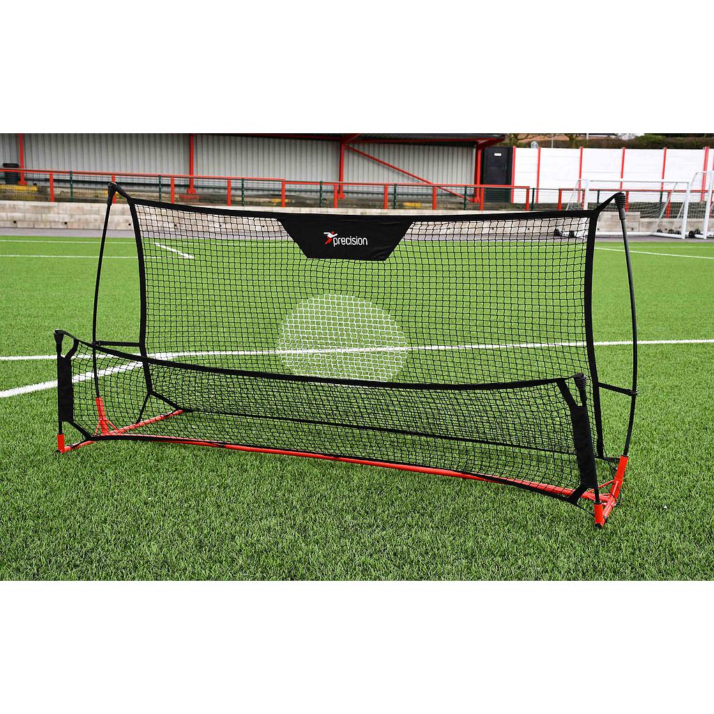Precision Pro Dual Rebounder for sporting goods, featuring two adjustable rebound surfaces for versatile training and practice.