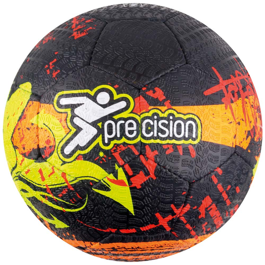 Precision Street Mania football for sporting goods, showing the colorful, textured surface of the football designed for street play.