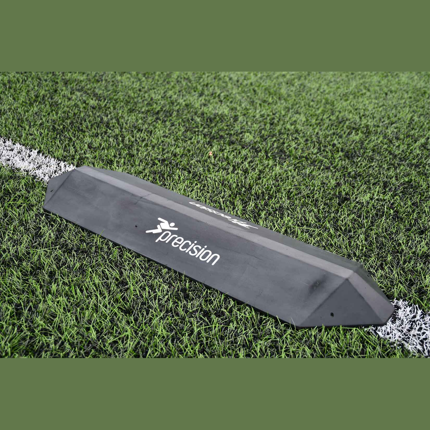Precision Pro D-Flect ball deflector for sporting goods, showing a close-up of the durable, curved deflector designed for sports use.