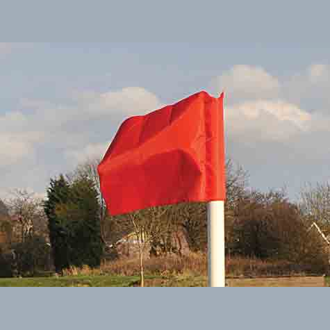 Precision Pro corner flag for sports fields, featuring a durable pole and vibrant flag for marking corners during games.