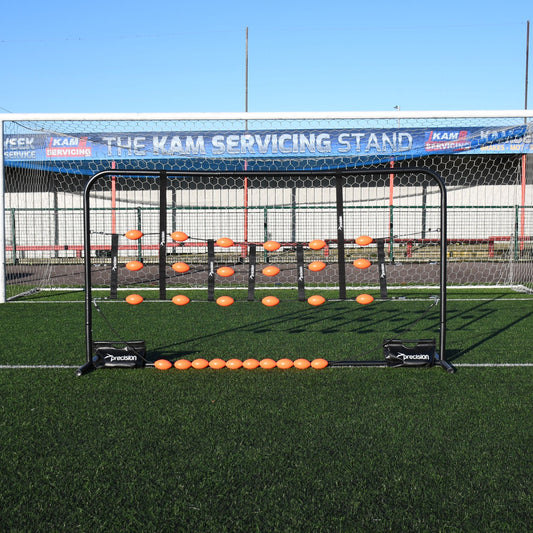 Precision GK ball deflector reactor frame for sporting goods, shown in black with sturdy construction and mounting features.