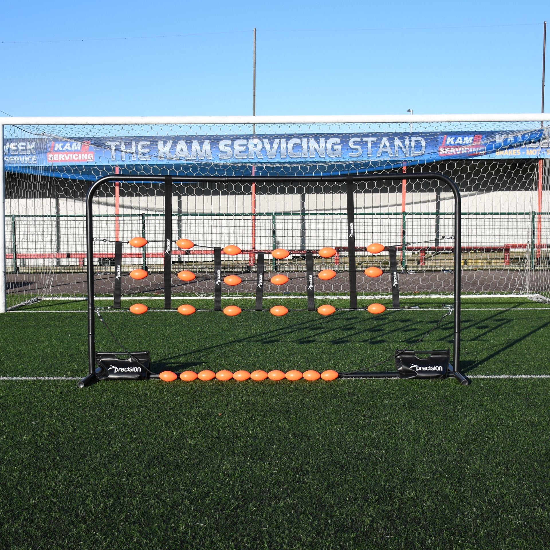 Precision GK Ball Deflector Reactor Frame for sporting goods, showing the metal frame with mounting components.