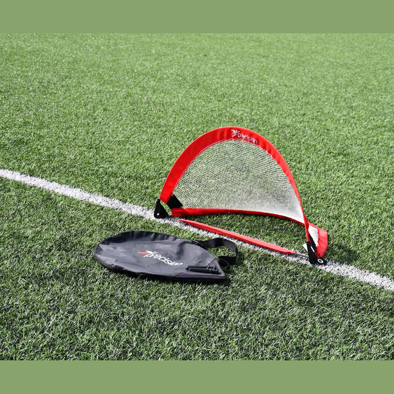 Precision Weighted Pop-Up Soccer Goal for training and practice, portable sporting goods for quick setup and easy transport.