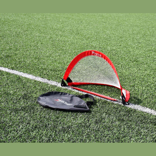 Precision Weighted Pop-Up Soccer Goal for sports practice, portable and easy to set up for soccer training drills.