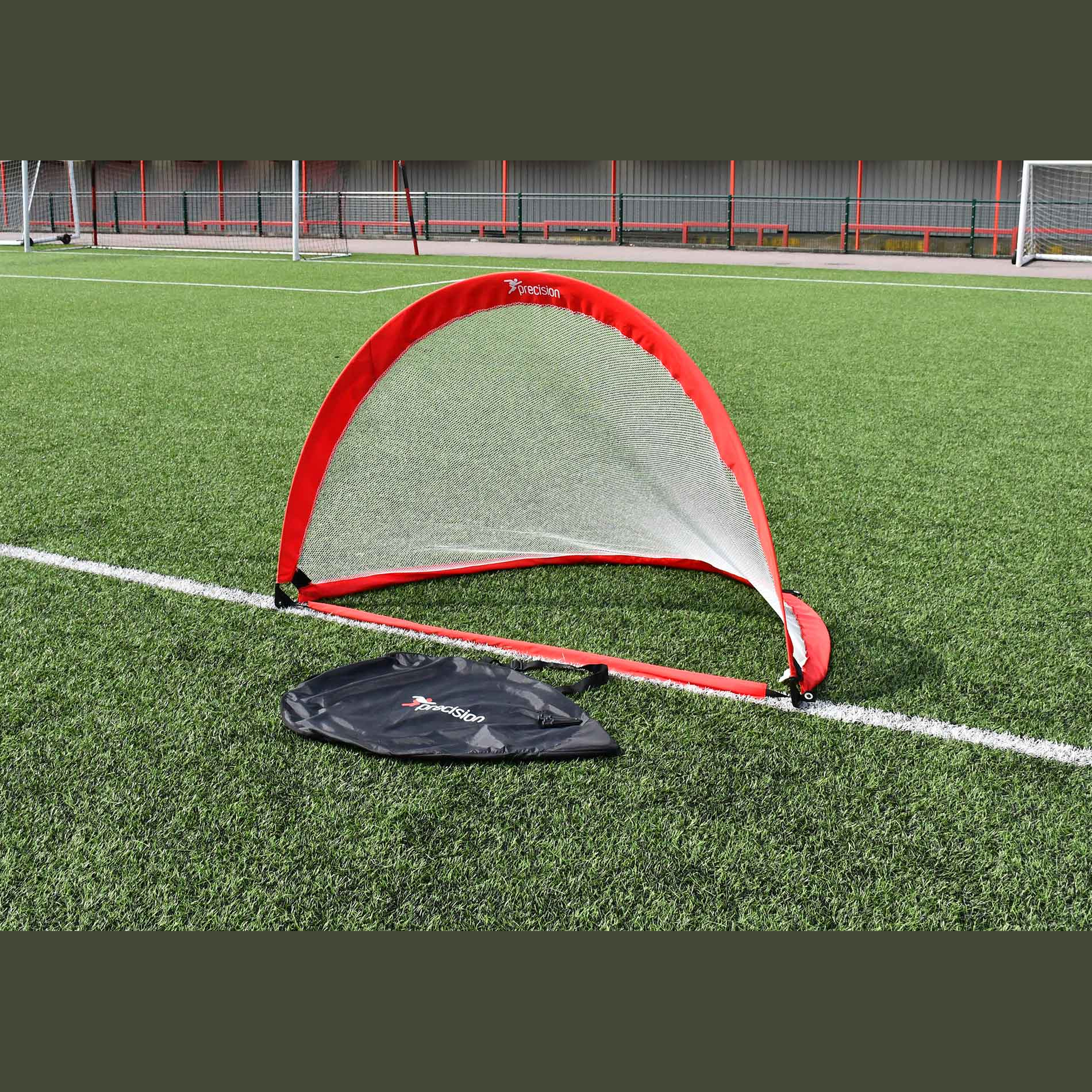 Precision Weighted Pop-Up Soccer Goal for sports practice, featuring easy setup and durable construction for quick soccer training.