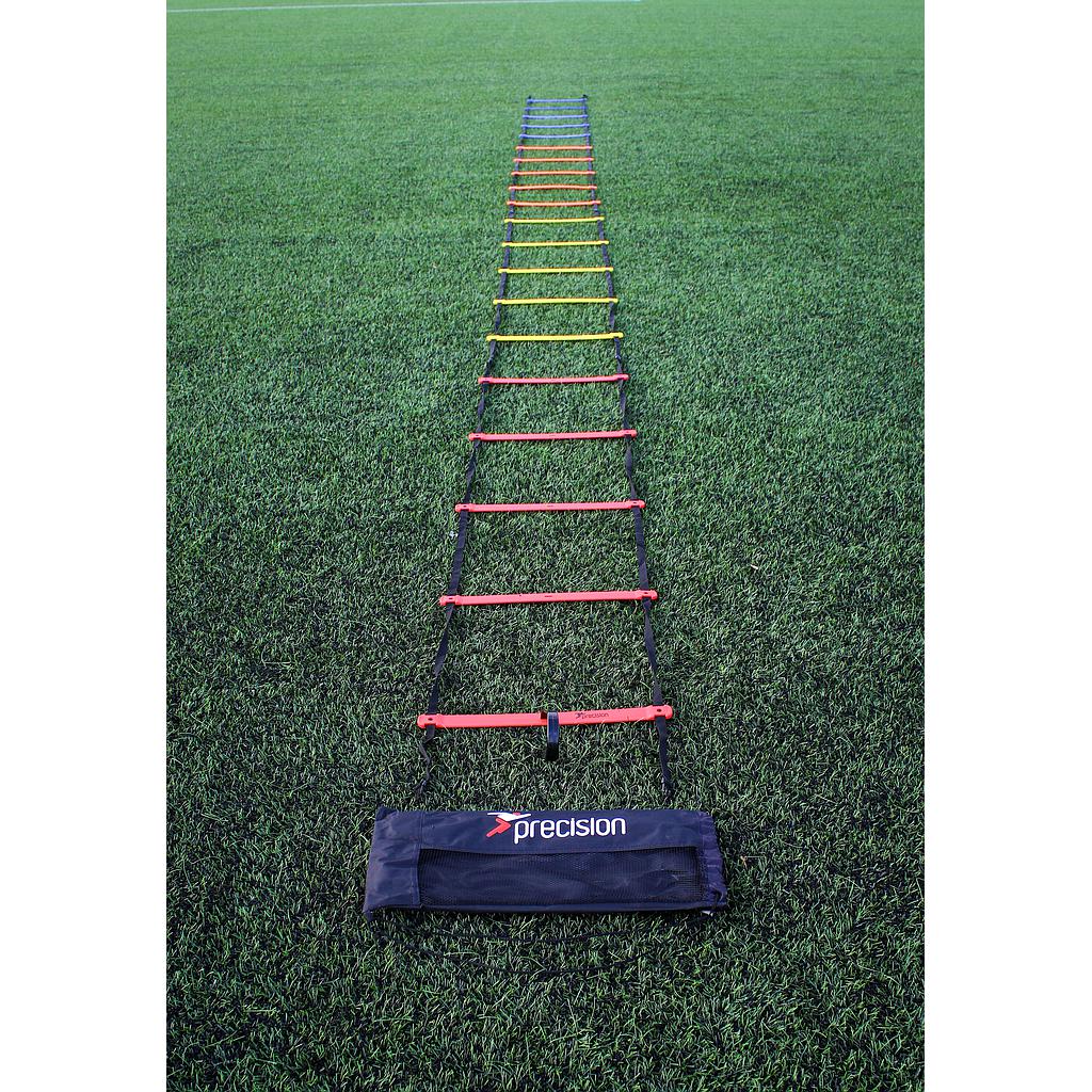 Precision 8-meter speed ladder with four 2-meter sections for sports training and agility drills, showing the lightweight, durable design.