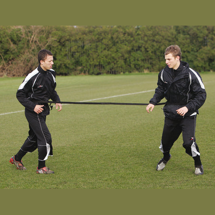 Precision Evasion Belt for multisport training showing adjustable belt with umbilical cord attachment and durable straps.