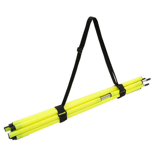 Precision Training Boundary Pole Carry Strap for sporting goods, shown with strap looped around a boundary pole.