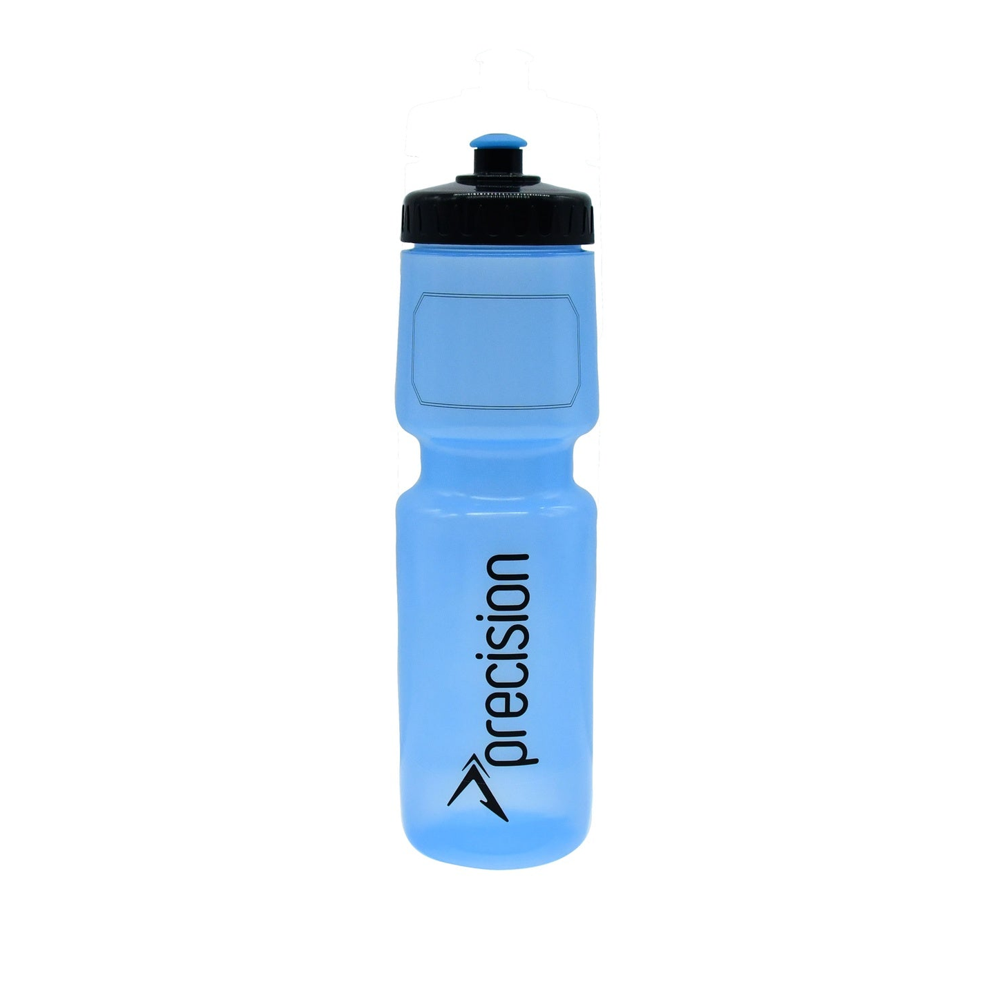 Precision Water Bottle 750ml for sports, clear plastic with a screw-top lid, designed for hydration during exercise.