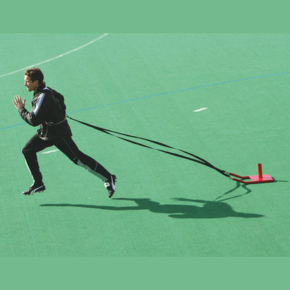 Precision Speed Sled Training System with harness for sports training, featuring a sturdy sled and adjustable harness for athletic drills.