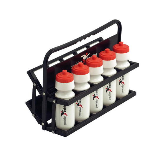 Precision 10 Bottle Folding Carrier for sporting goods, shown in a compact, foldable design with handles for easy transport.