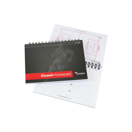 Six Precision A6 Football Pro-Coach Notepads with grid pages, ideal for sports coaching and tactical planning.