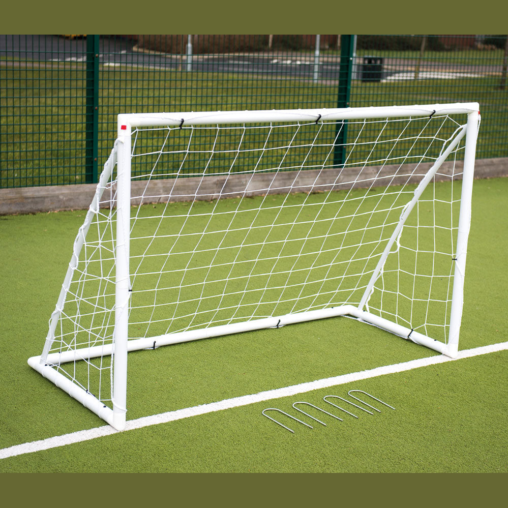 Precision Junior Garden Goal for kids' sports, featuring a lightweight, portable goalpost for soccer practice and outdoor play.