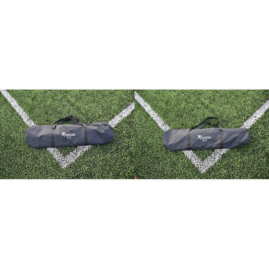 Precision Flexi Net replacement carry bag for sporting goods, shown in black with a zip closure and adjustable strap.