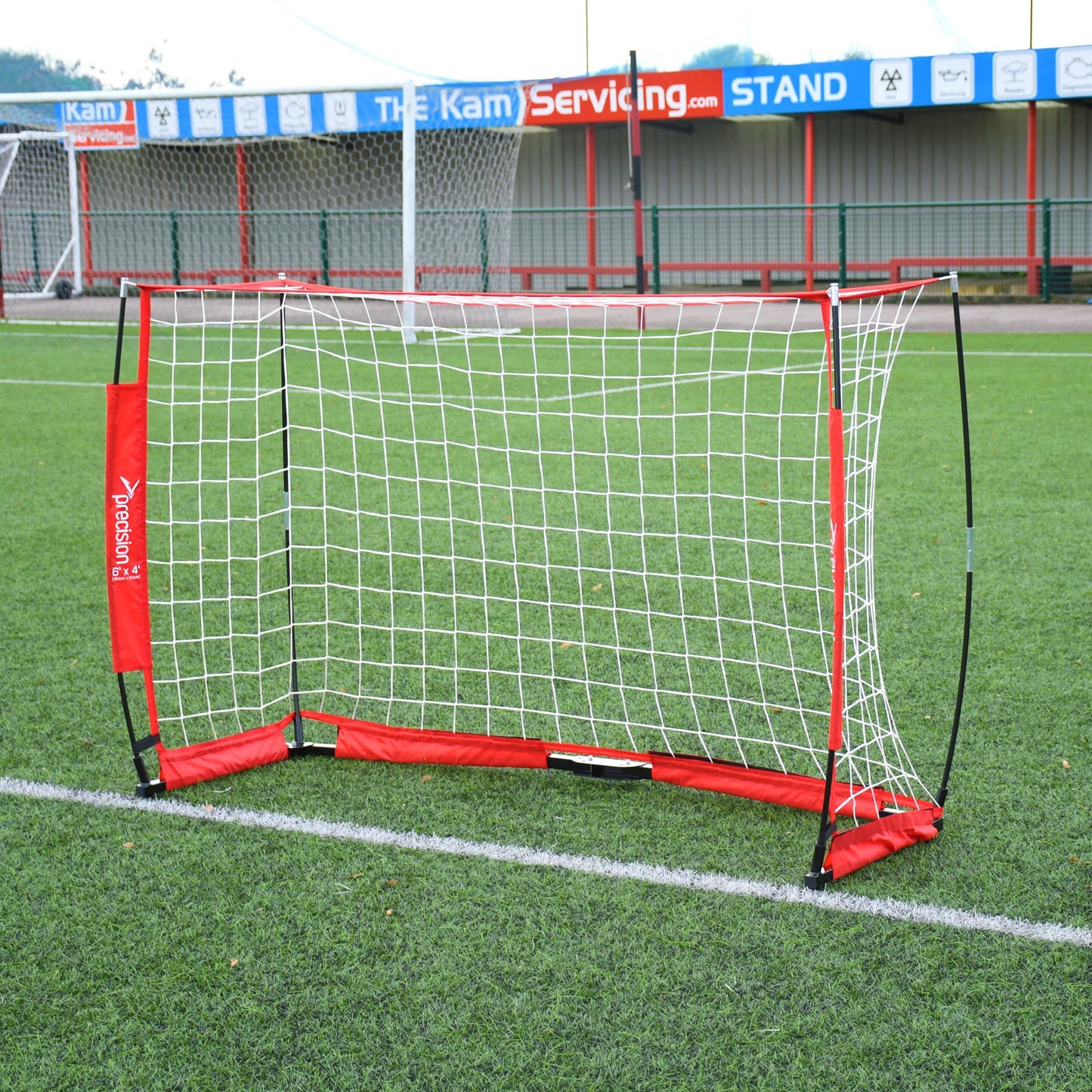 Precision Flexi Net Goal for sports, featuring a lightweight, portable net frame designed for soccer and outdoor games.