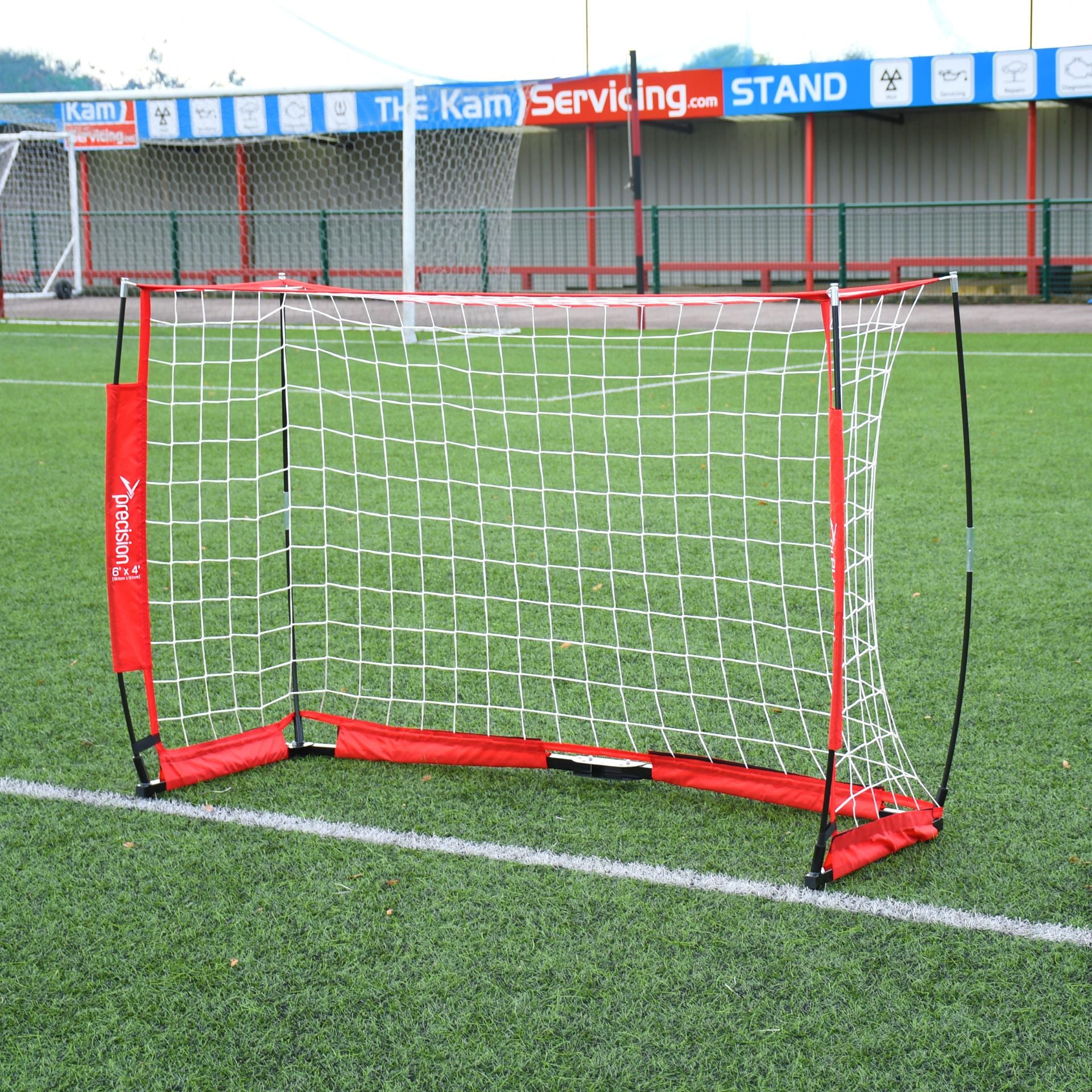 Precision Flexi Net Goal for sports, featuring a lightweight, portable net frame designed for soccer and outdoor games.