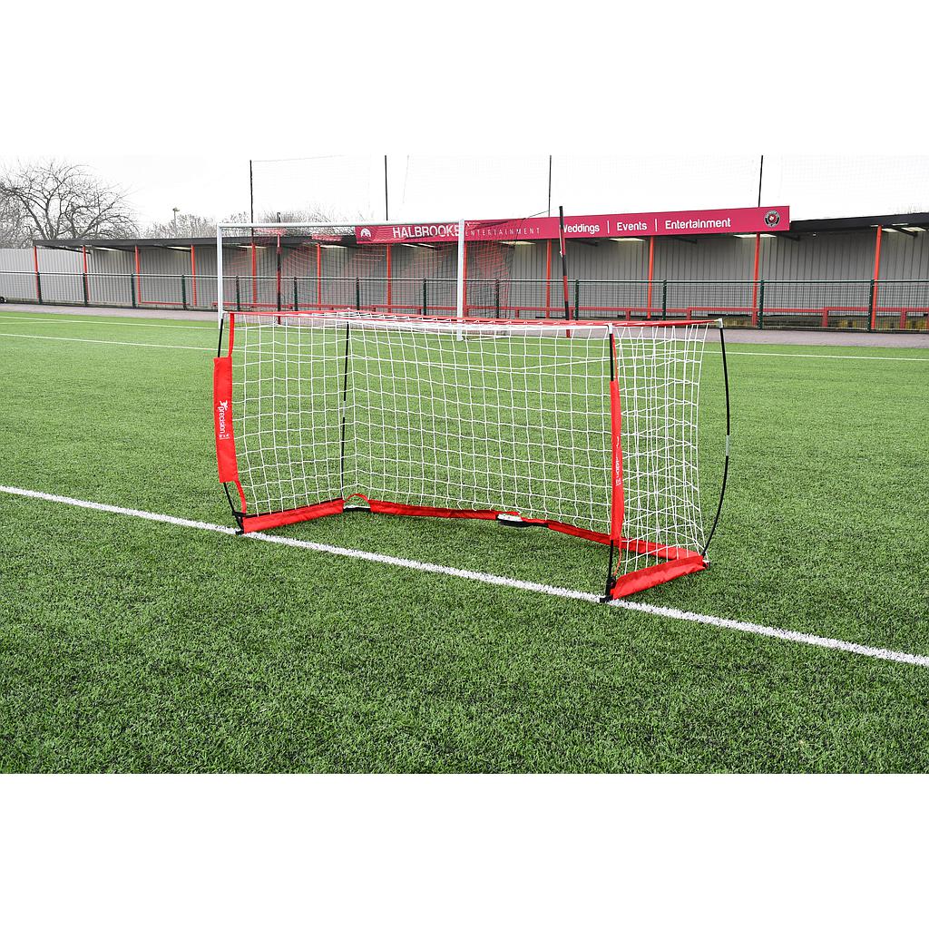 Precision Flexi Net Goal for sports training, featuring a lightweight, portable net with sturdy frame for soccer or practice drills.