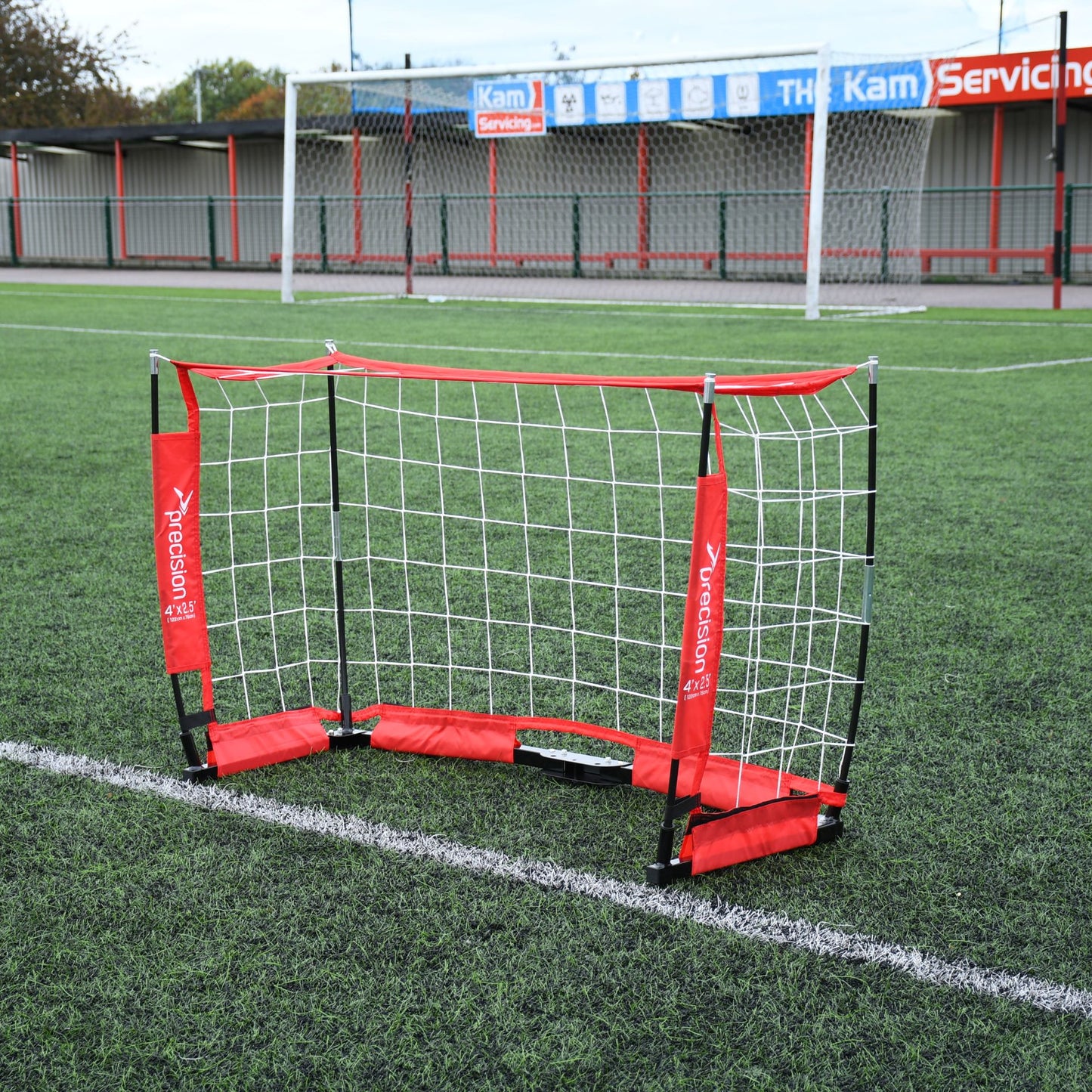 Precision Flexi Net Goal for sports, featuring durable framing and netting, ideal for soccer or training fields.