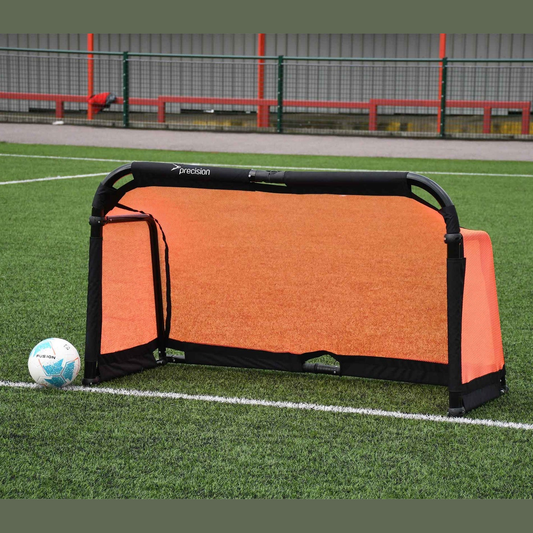 Precision Aluminium Folding Goal 5' x 3' for sports training, featuring lightweight, foldable design for easy setup and portability.